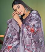  Clay Digital Printed Saree With Blouse Piece 