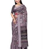  Multi Cotton Linen Floral Digital Printed Saree