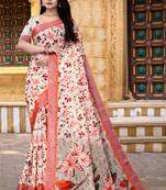 Multi Cotton Linen Floral Digital Printed Saree