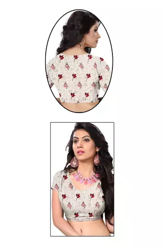  Multi Cotton Linen Floral Digital Printed Saree