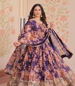 Multicolor Silk Embroidery Sequins Work Long Kurti 