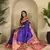 violet Paithani silk blend weaving saree  with contrast blouse