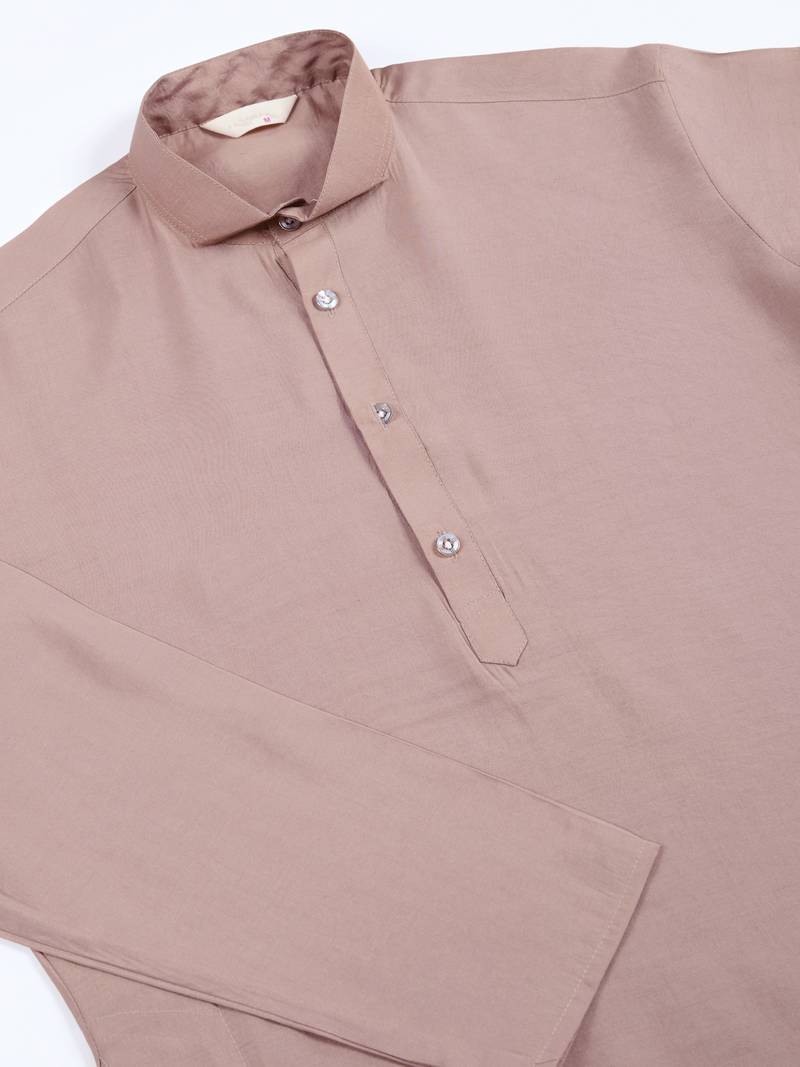 Beige viscose silk jacquard with sequins embroidered work wedding festival party wear straight kurta with jacket