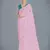 Pink georgette embroidered saree with unstitched blouse 