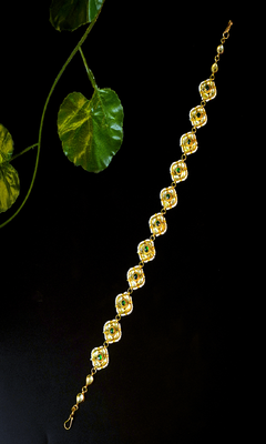 Emerald glow floral matha patti 1