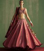 Pink embroidered lehenga