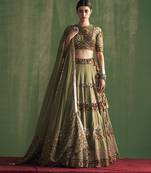 Pista GREEN embroidered lehenga