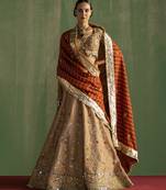 BEIGE embroidered lehenga
