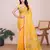 Yellow woven cotton silk kota saree with blouse piece