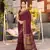 Maroon printed cotton silk saree with blouse piece
