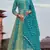 SKy Blue georgette floor length wedding gown 