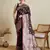 Wine woven satin saree with blouse piece
