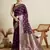 Pink woven satin saree with blouse piece
