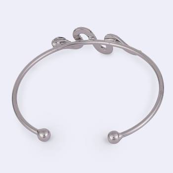 Unique snake design silver plated adjustable bracelet kada for women 3