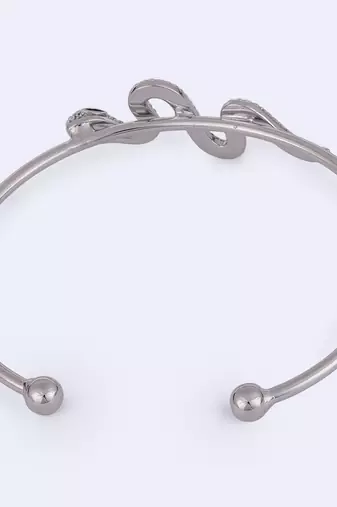Unique snake design silver plated adjustable bracelet kada for women