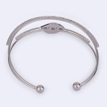 Steel evil eye silver plated adjustable bracelet kada for women 3