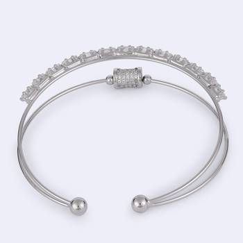 Charm cuff silver plated adjustable bracelet kada for women 3