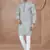 Grey heavy cotton with pintex work kurta pyjama for mens wear