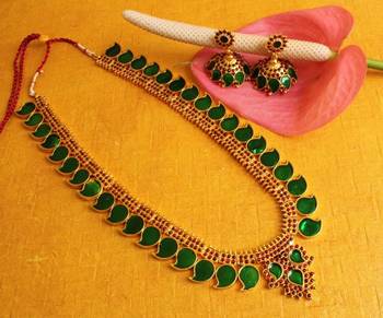 Beautiful Mango Palakka Haar Set  1