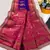 Violet Paithani silk blend Saree With Contrast Weaving Pallu And Blouse