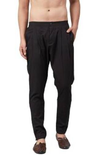 Black cotton embroidered payjamas