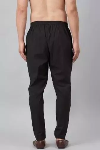 Black cotton embroidered payjamas