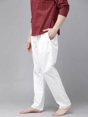 White cotton embroidered payjamas 2