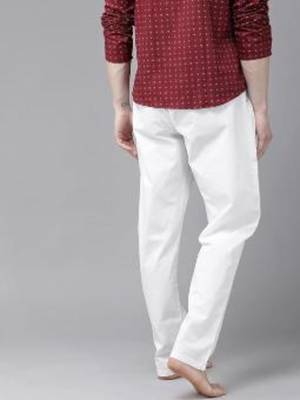 White cotton embroidered payjamas 3