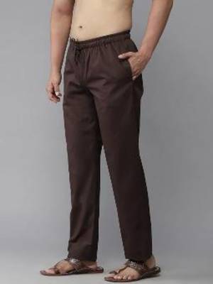 Brown cotton embroidered payjamas 3