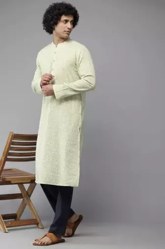 Navy blue cotton embroidered payjamas