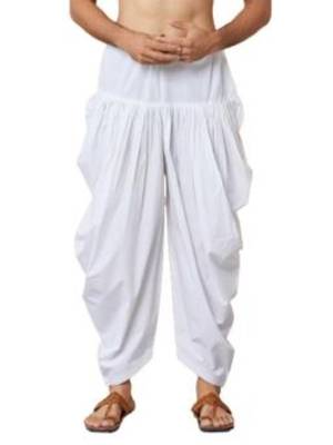 White cotton embroidered dhoti 1