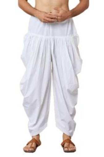 White cotton embroidered dhoti