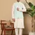 Ivory viscose embroidered nehru jacket