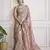 pink khadi silk blend saree with unstitched blouse