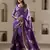 purple dola silk blend saree with unstitched blouse