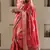 red dola silk blend saree with unstitched blouse