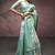 sky blue handloom silk blend saree with unstitched blouse