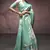 sky blue handloom silk blend saree with unstitched blouse