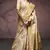 chiku handloom silk blend saree with unstitched blouse