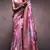 lavender handloom silk blend saree with unstitched blouse