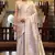 lavender satin silk blend saree with unstitched blouse