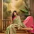 Women's pista organza zari woven saree with unstitched blouse piece