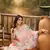 Women's off-white linen printed saree with unstitched blouse piece