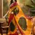 Women's multi georgette bandhani saree with unstitched blouse piece