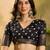 Women's white silk cotton printed saree with unstitched blouse piece