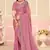 Pink Zari Embroidered Satin Silk Saree