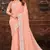 Peach Sequin Resham Embroidered Georgette Saree