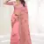 Pink Zari Embroidered Net Saree With Matching Blouse