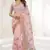 Pink Zari Embroidered Net Saree With Matching Blouse