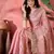 Women's pink silk blend rangkat bandhani work saree with unstitched blouse piece